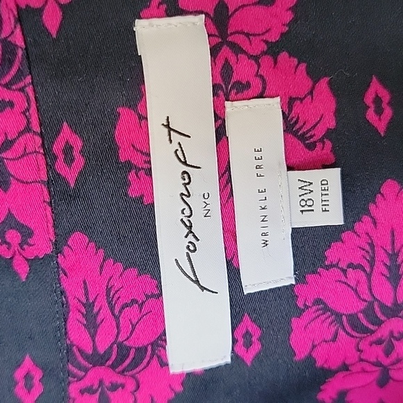 Foxcroft Annie Regal Bold Damask Button down blouse 18W - Picture 3 of 10